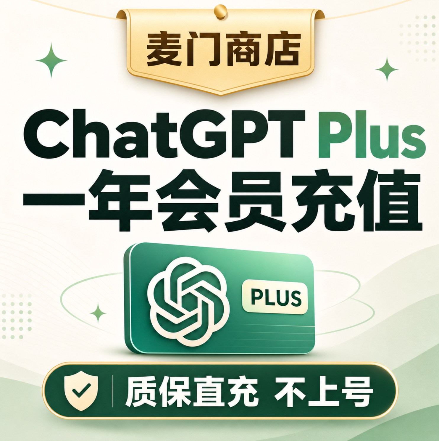 ChatGPT Plus1年质保订阅不掉不上号正规自助充值